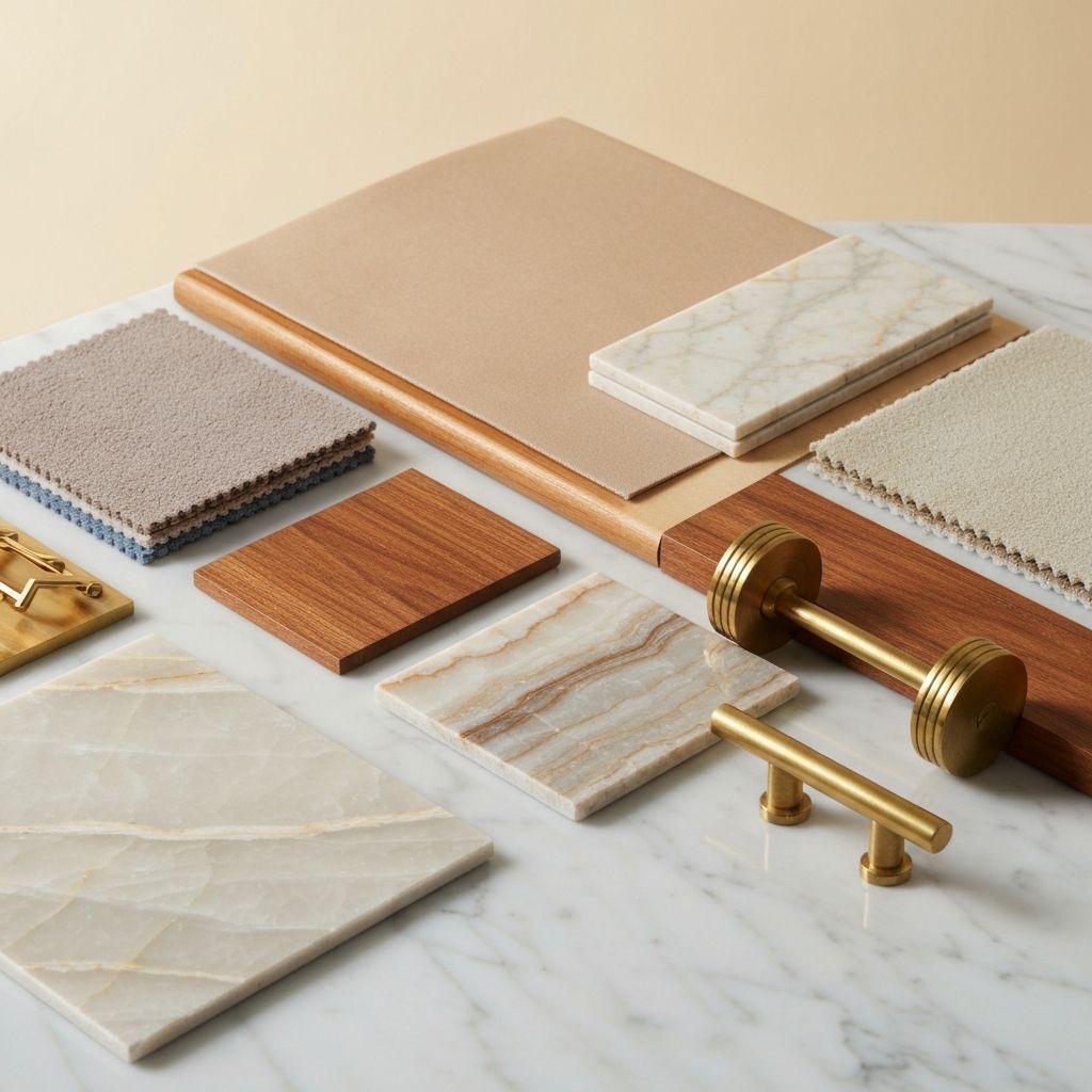Luxury material samples and design process